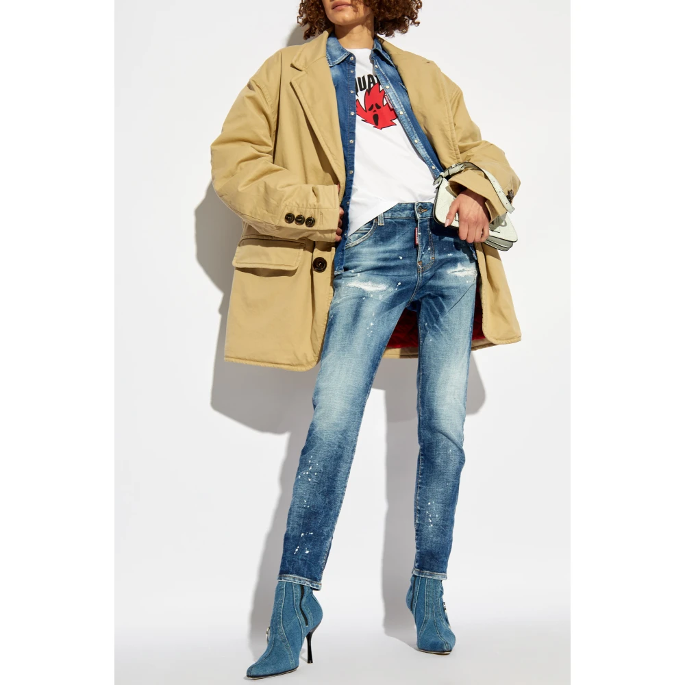 Dsquared2 Jas met zakken Beige Dames