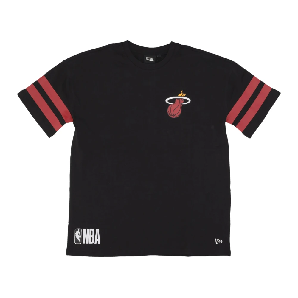 New era Miami Heat Arch Grafische Tee Zwart Rood Black Heren