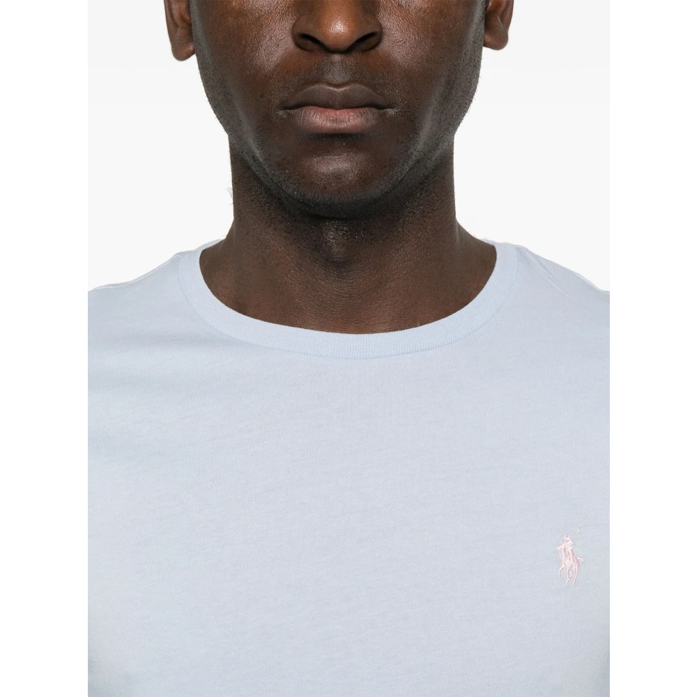 Polo Ralph Lauren Geborduurde Slim Fit Katoenen T-shirt Blue Heren