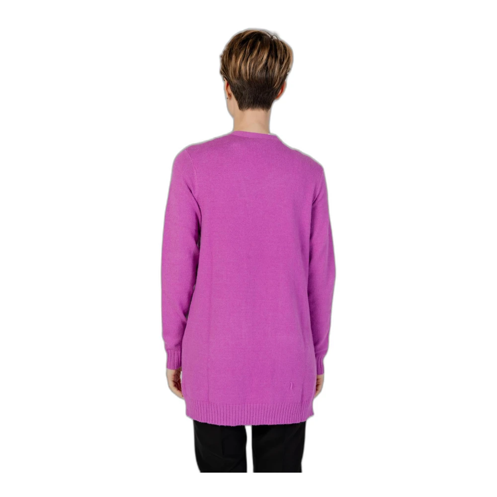 Vila Roze Langemouw Cardigan Herfst Winter Pink Dames