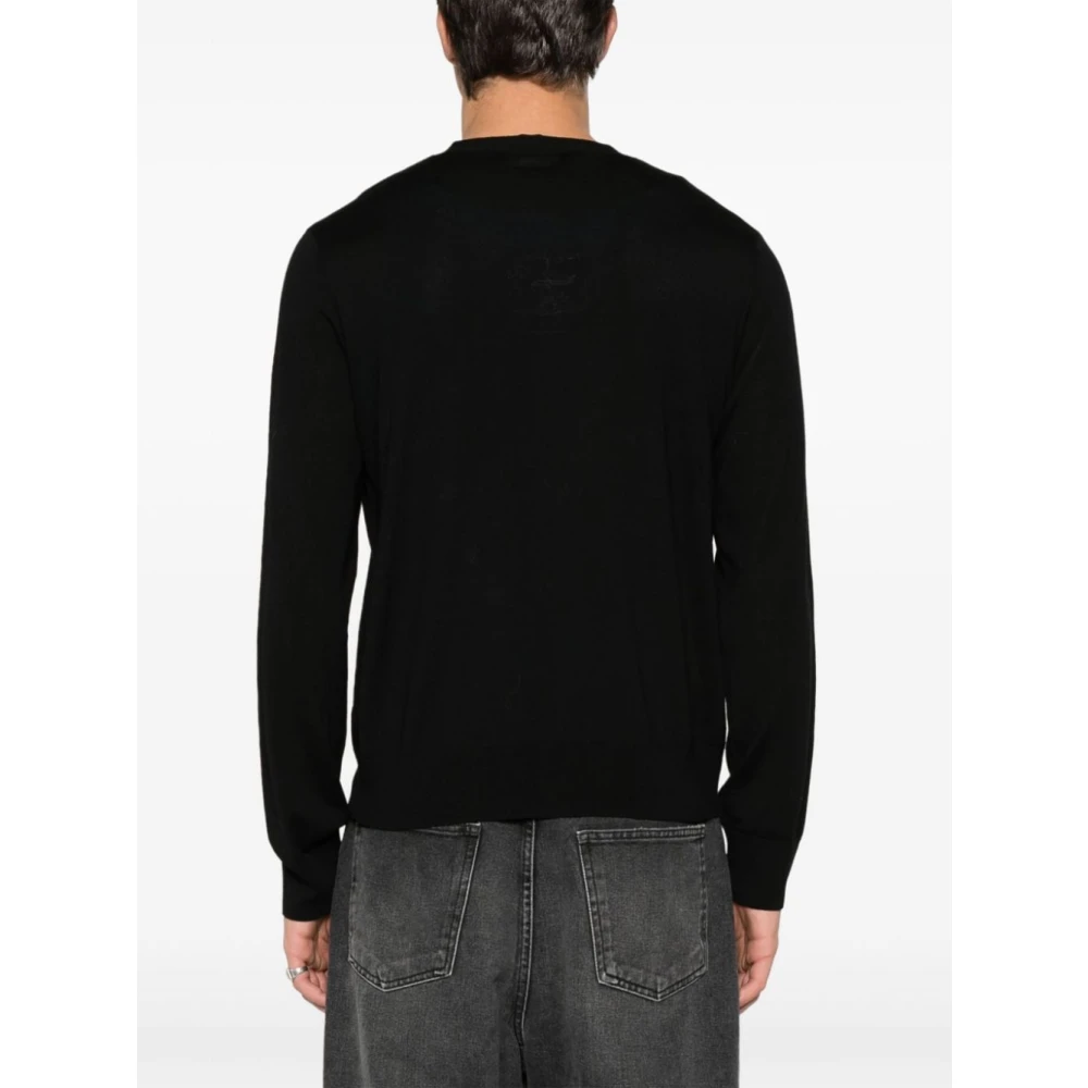 Dsquared2 Zwarte Gebreide Vesten Black Heren
