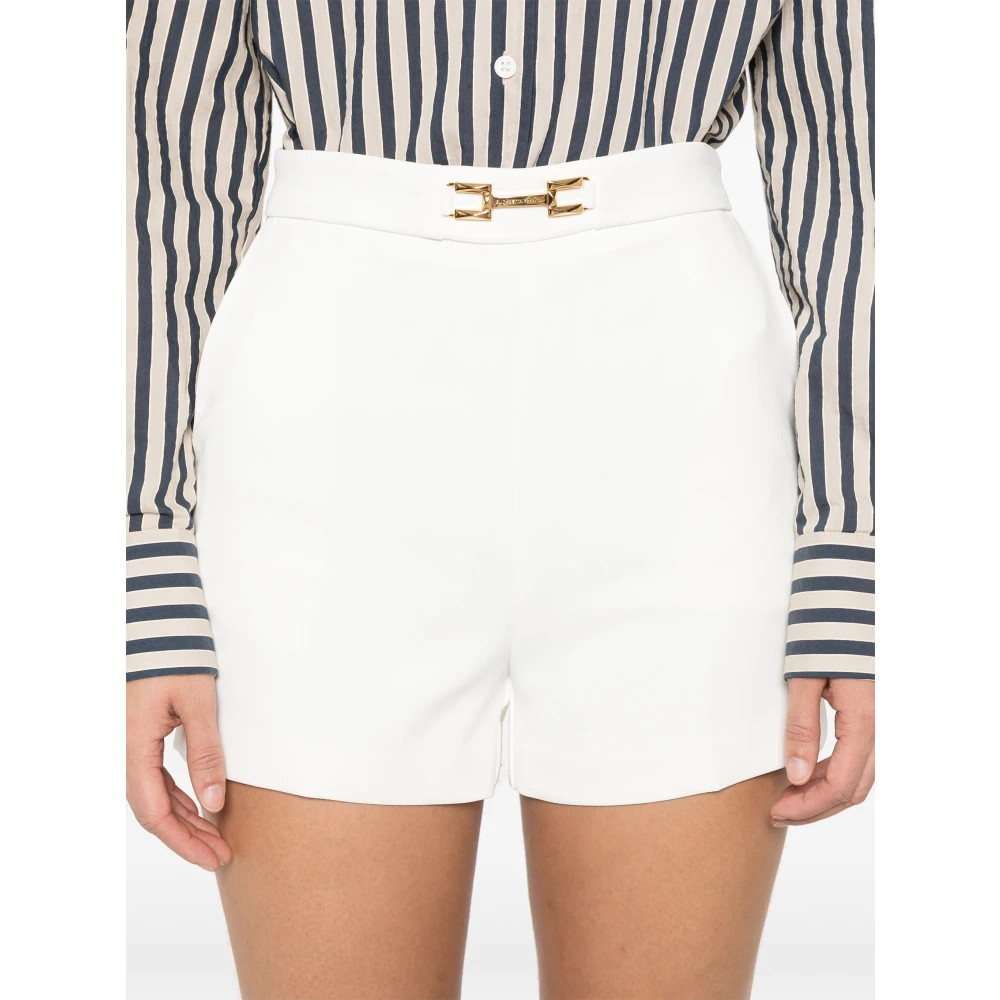 Elisabetta Franchi Korte Avorio Mode Shorts White Dames