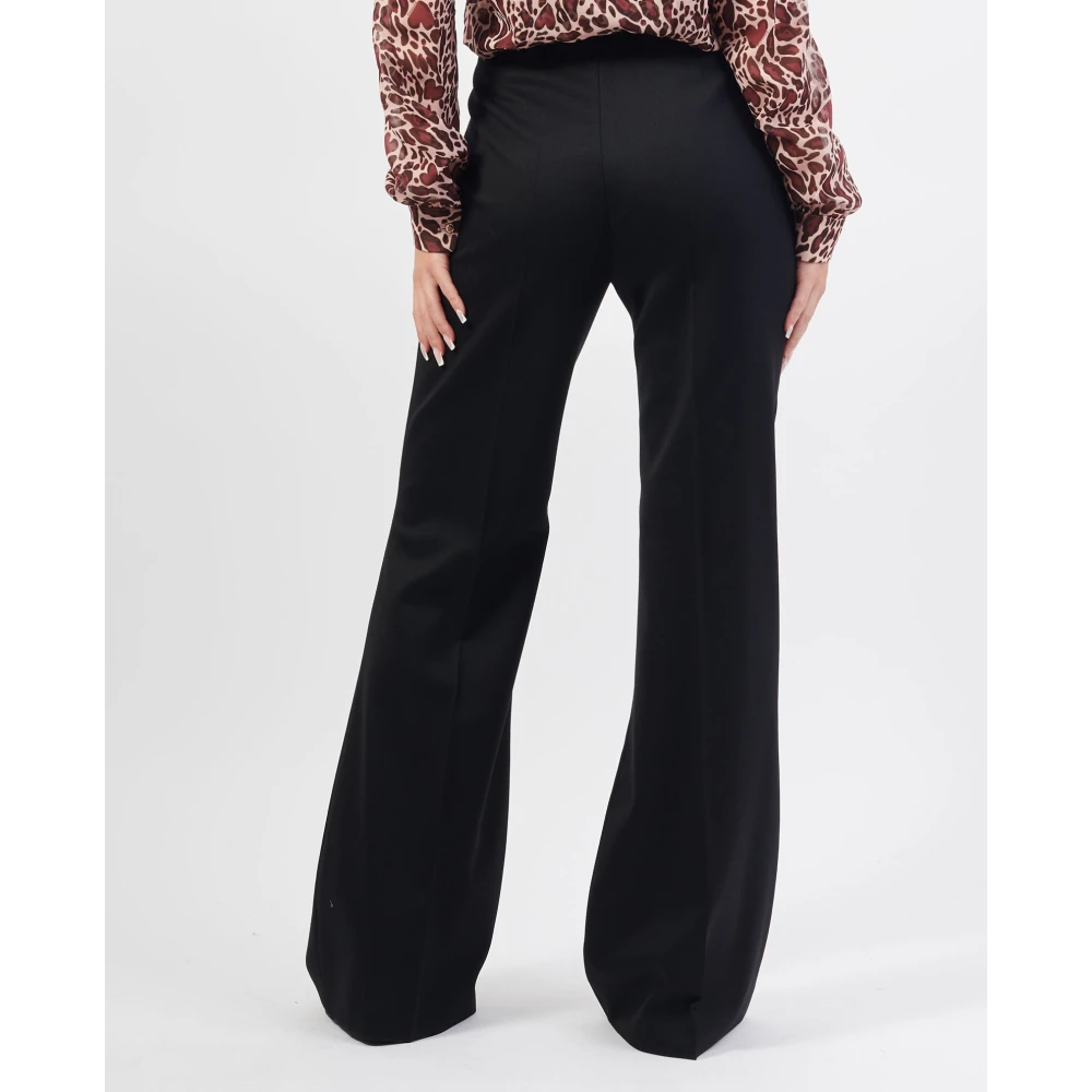 Hugo Boss Formele Straight Fit Flared Broek Zwart Black Dames