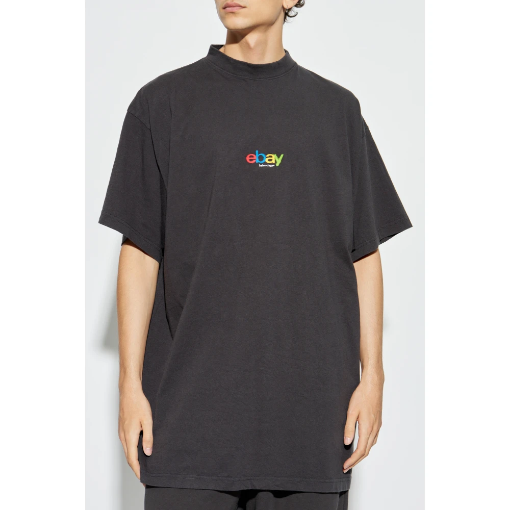 Balenciaga T-shirt met gekreukeld effect Gray Heren