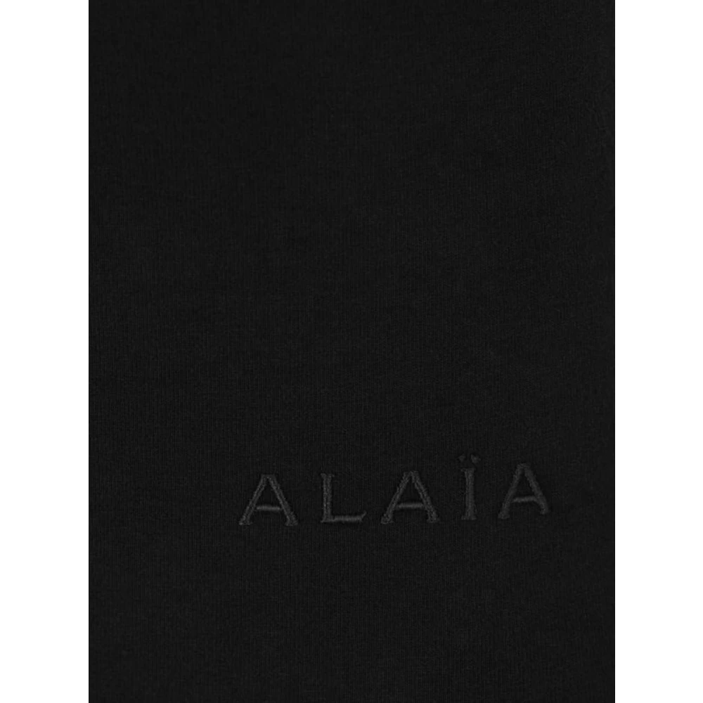 Alaïa Katoenen T-Shirt Body Top Black Dames