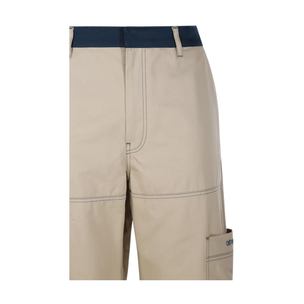 Off White Creme Brule Straight Cargo Pant Beige Heren