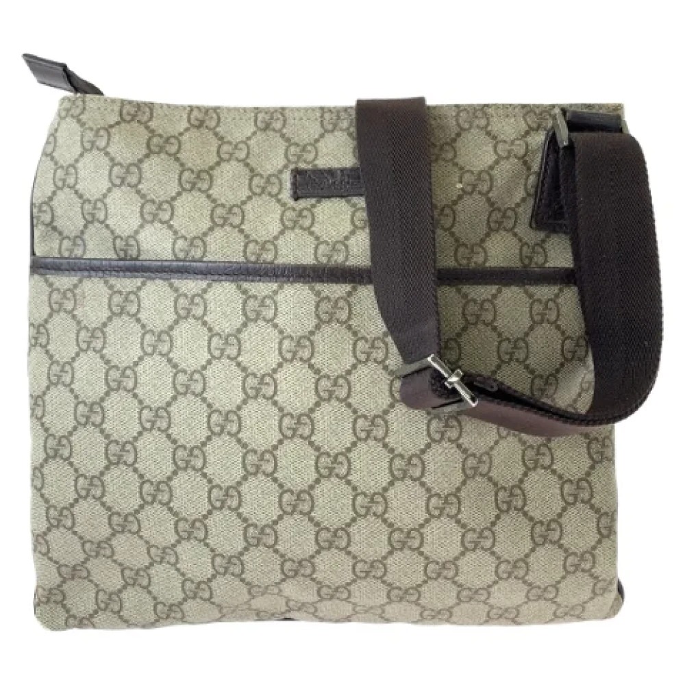 Gucci Vintage Pre-owned Canvas gucci-bags Beige Heren