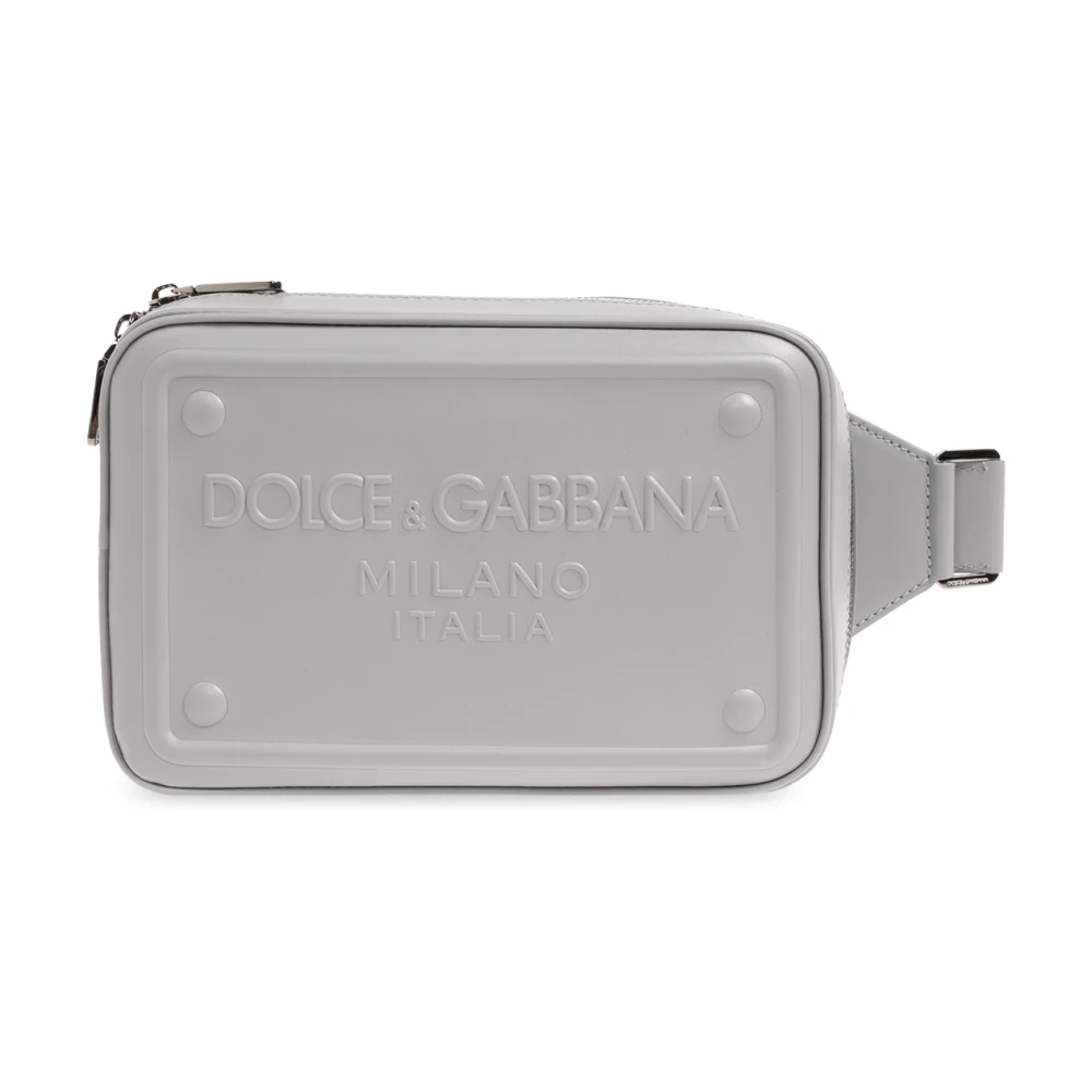 Dolce & Gabbana Schoudertas met logo Gray Heren