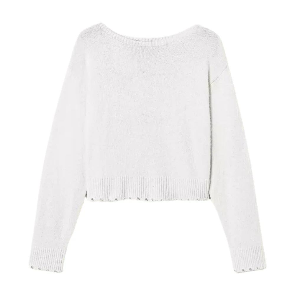 Twinset Angora Ulltröja Kräm Beige, Dam