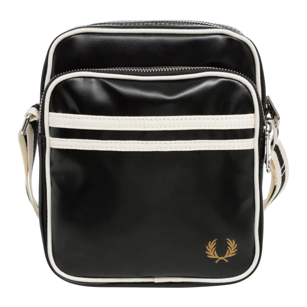 Fred Perry Stijlvolle Crossbody Tas met Verstelbare Band Black Heren