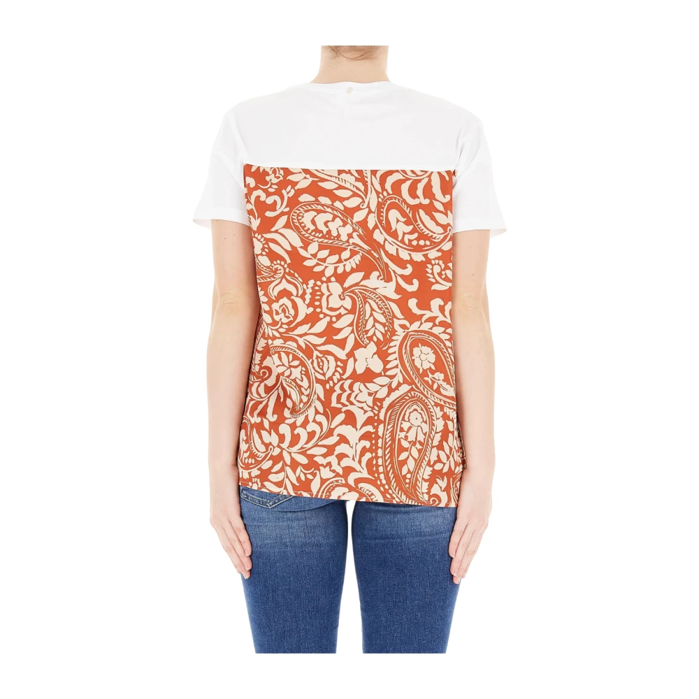 Liu Jo Paisley Print Katoenen T-Shirt Multicolor Dames