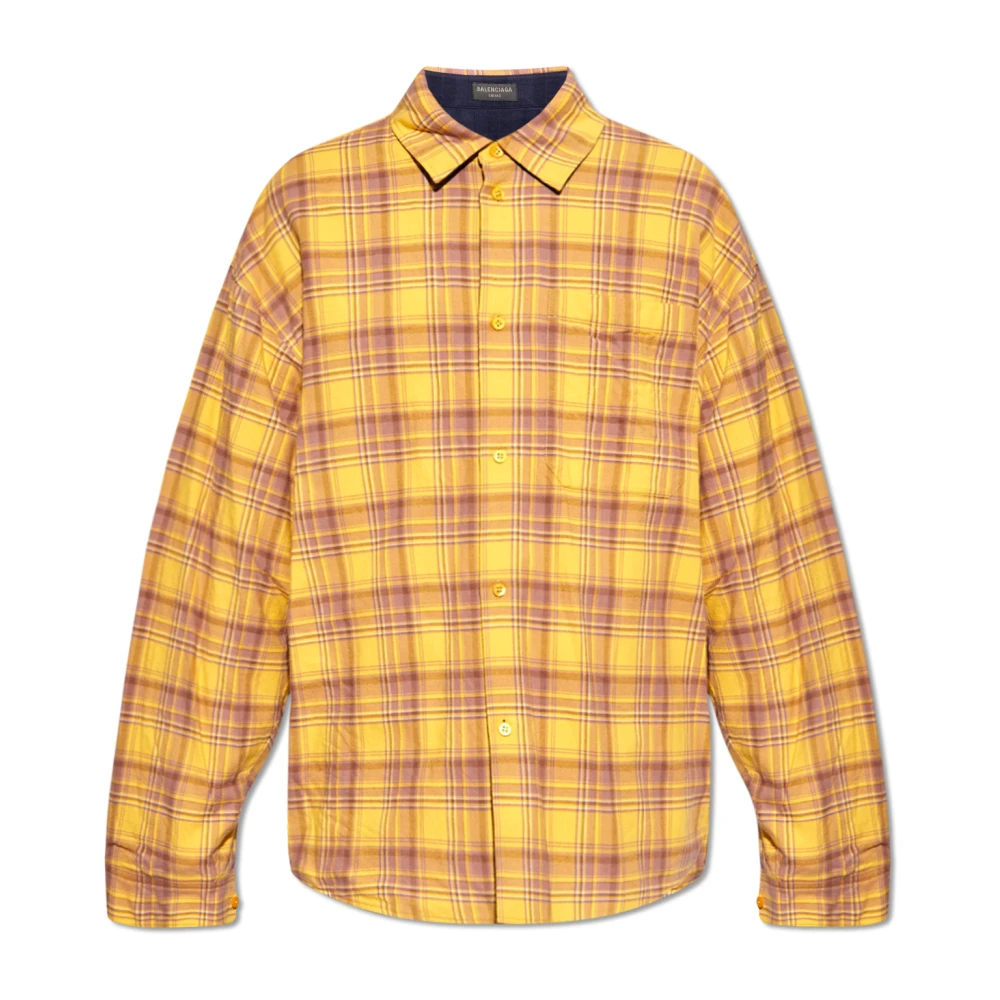 Balenciaga Omkeerbaar overhemd Yellow Heren