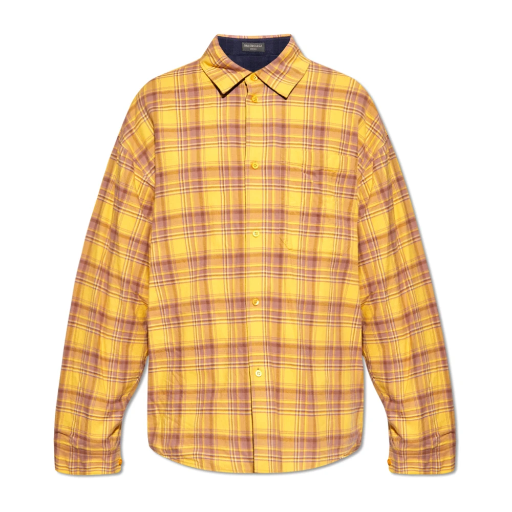 Balenciaga Omkeerbaar shirt Yellow Heren