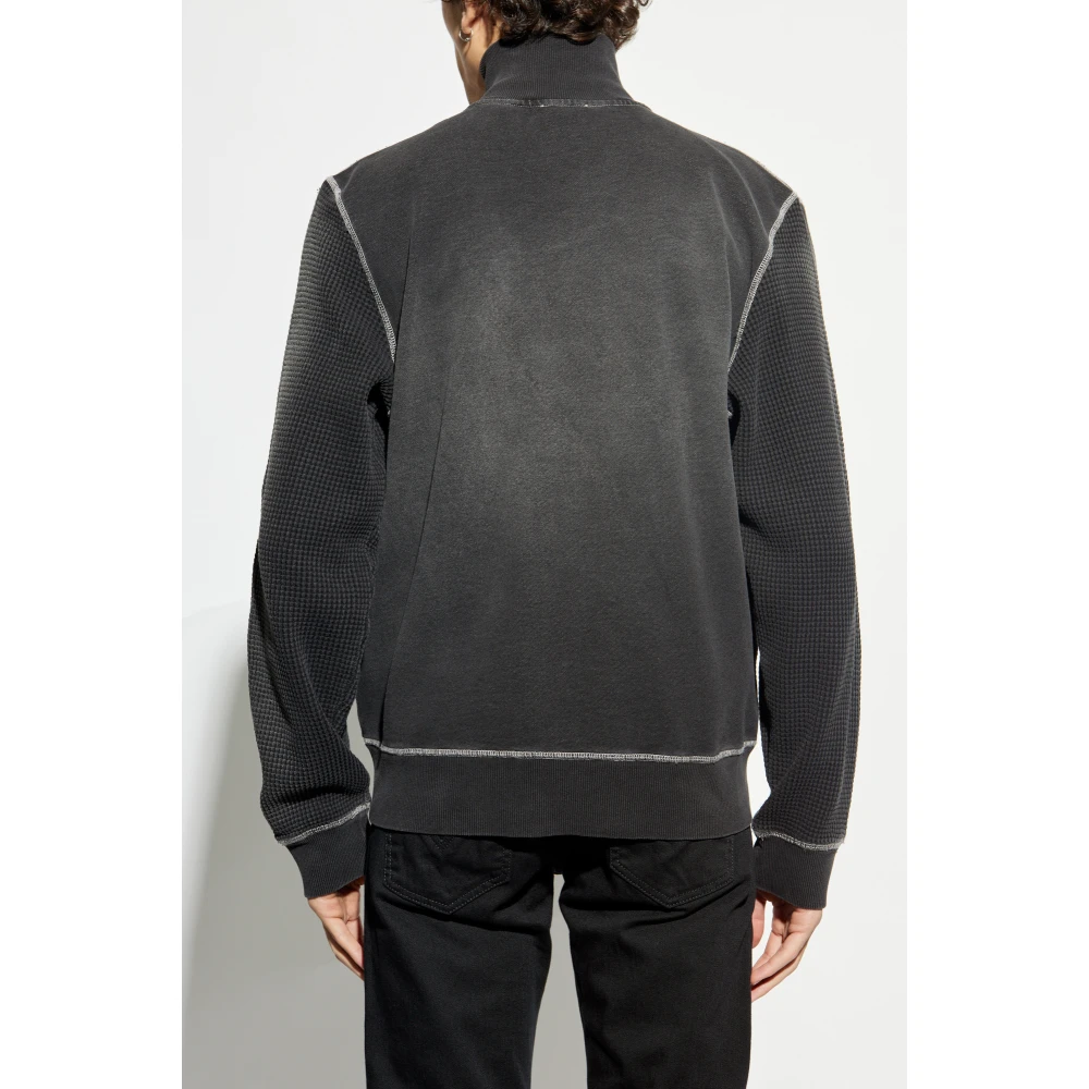 Diesel Sweatshirt S-Wafy-Zip Gray Heren