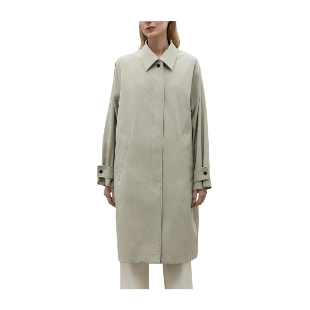 Ecoalf Single-Breasted Coats Beige Dames