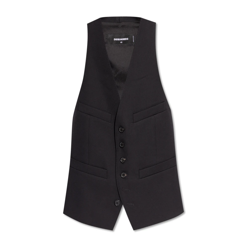 Dsquared2 Wollen vest Black Dames