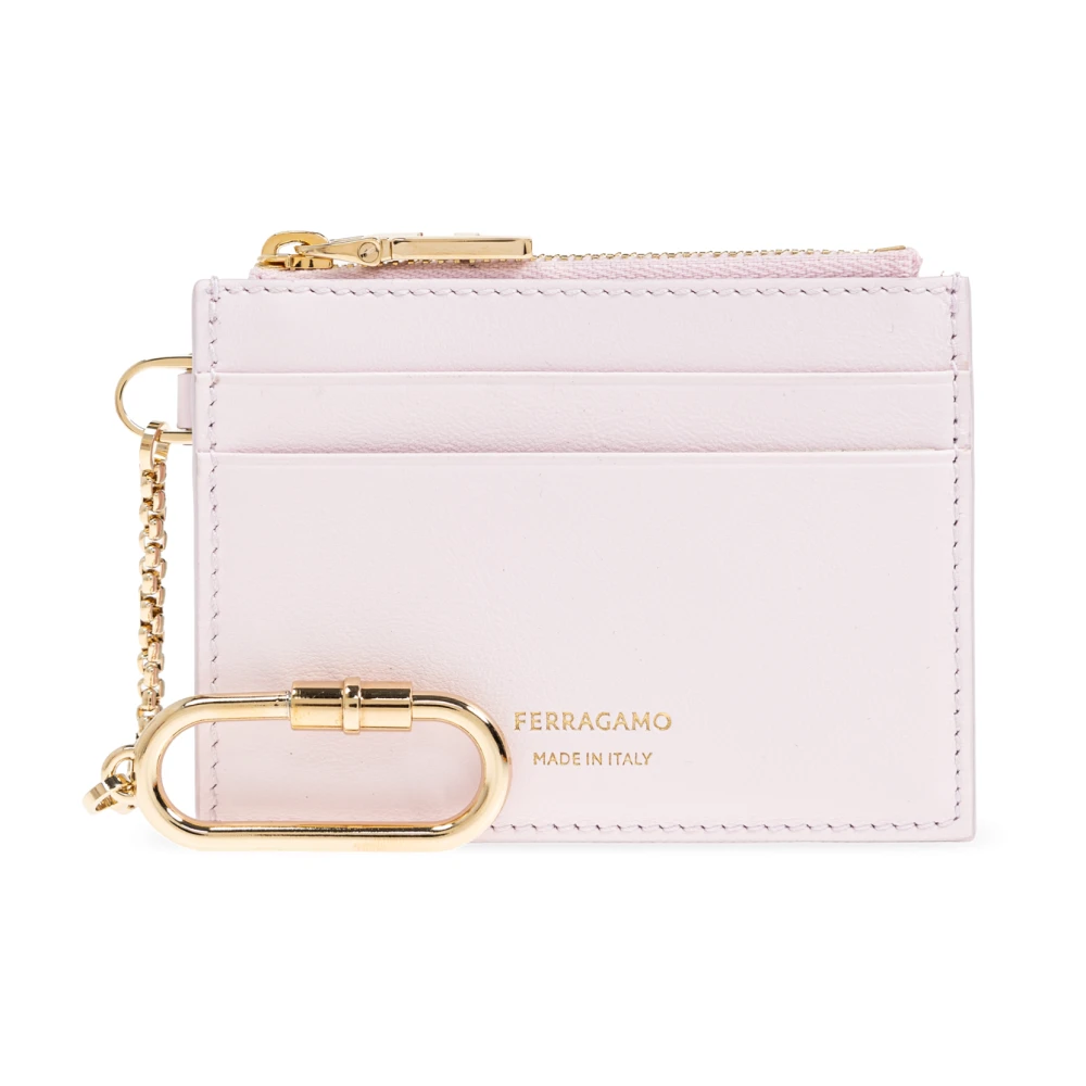 Salvatore Ferragamo Kaarthouder met sleutelhanger Pink Dames