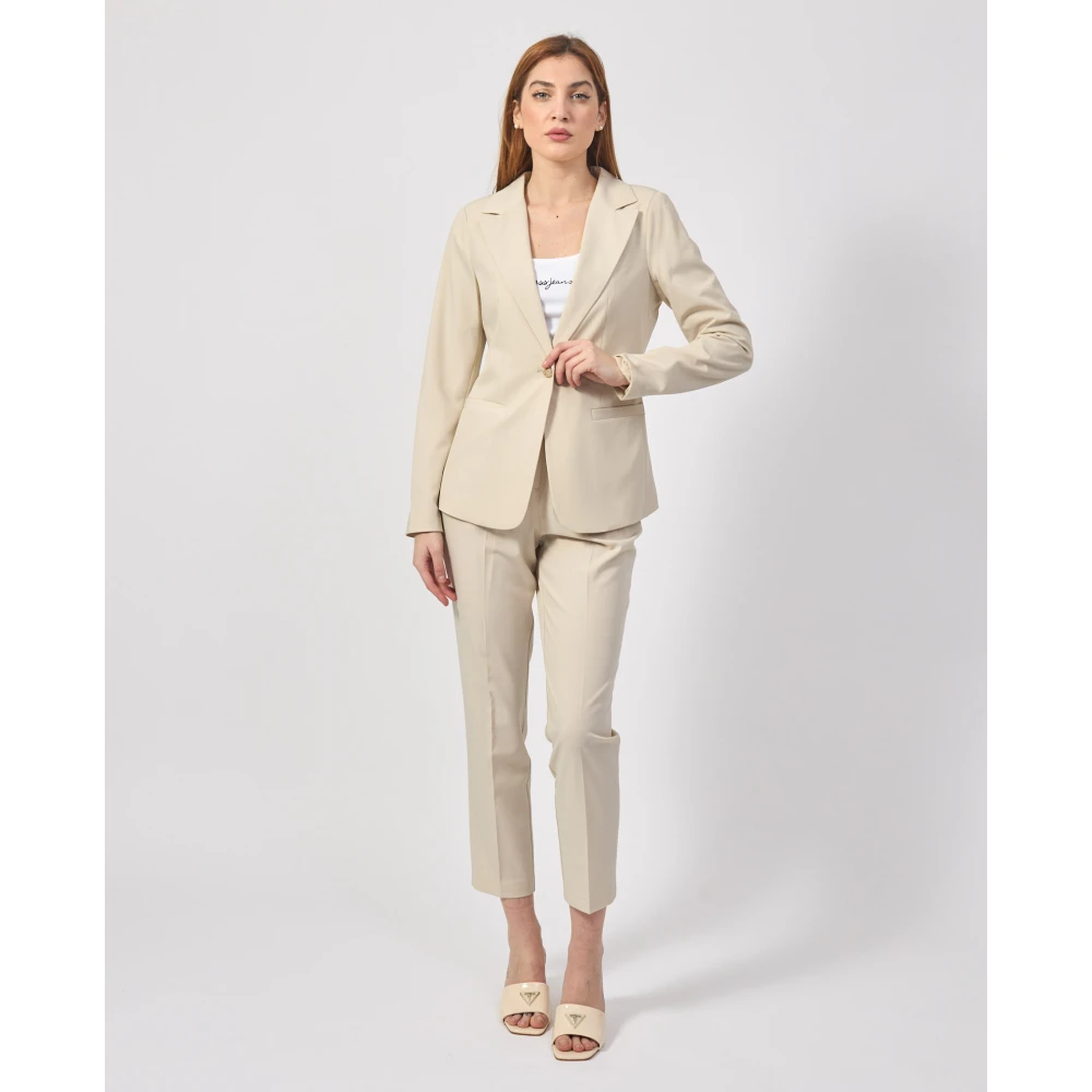 YES ZEE Beige Damesjas Enkelrij Beige Dames