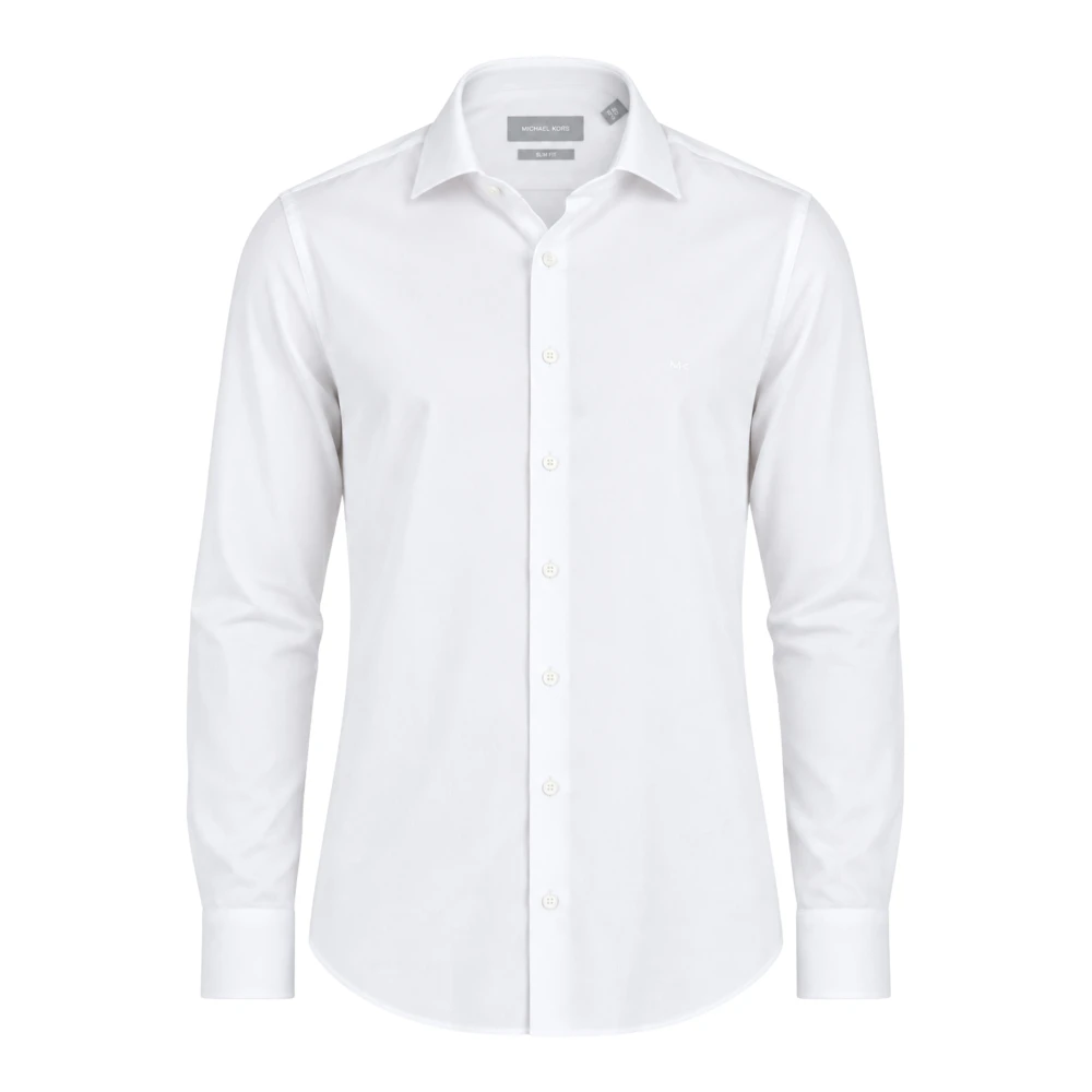 Michael Kors Men's White Slim Fit Structured Shirt Dobby - Image 2