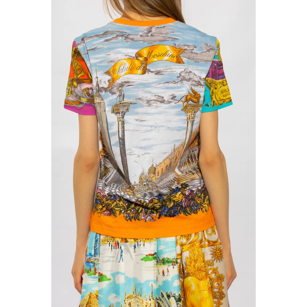 Moschino Gestreept T-shirt Multicolor Dames