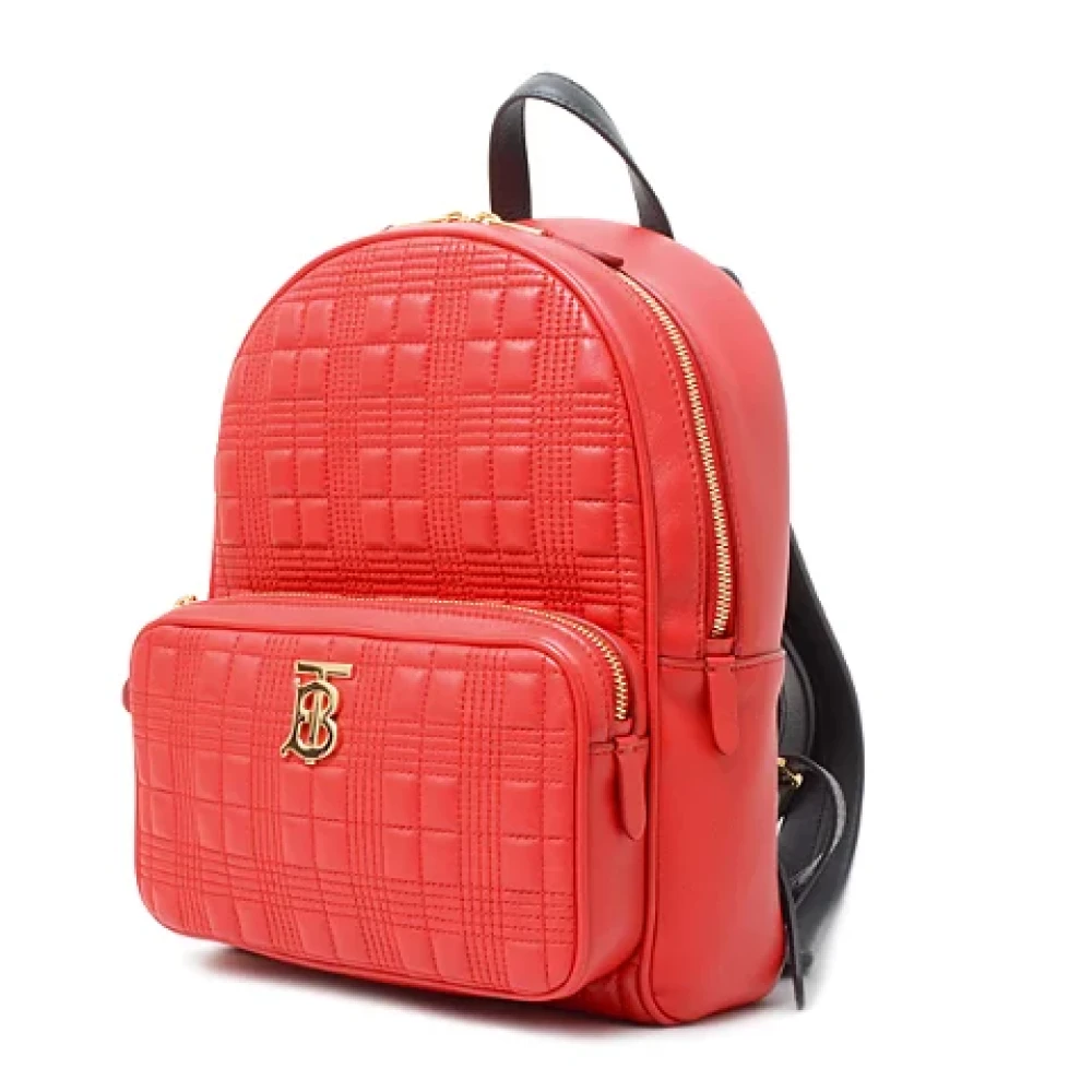 Burberry Vintage Pre-owned Leather backpacks Red Dames