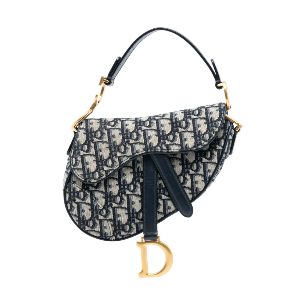 Dior Vintage Women's Blue Pre-Owned Saddle Bag