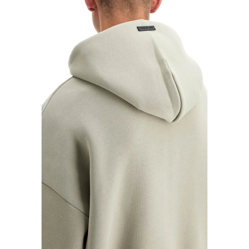 Fear Of God Oversized hoodie met halve rits Gray Heren