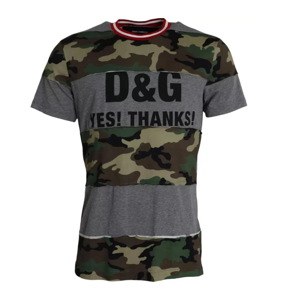 Dolce & Gabbana Camouflage T-shirt Korte Mouw Multicolor Dames