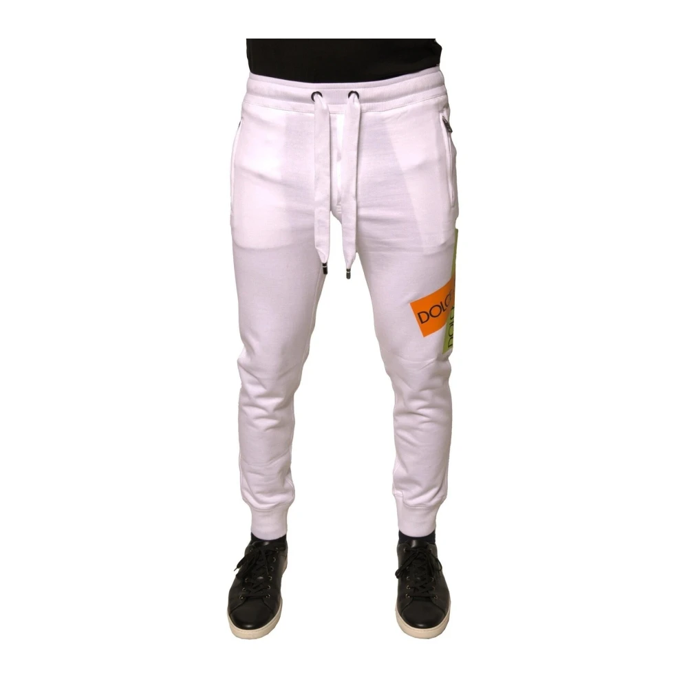Dolce & Gabbana Men's White Jogger Trousers - Sweatpants - Xs - Trousers