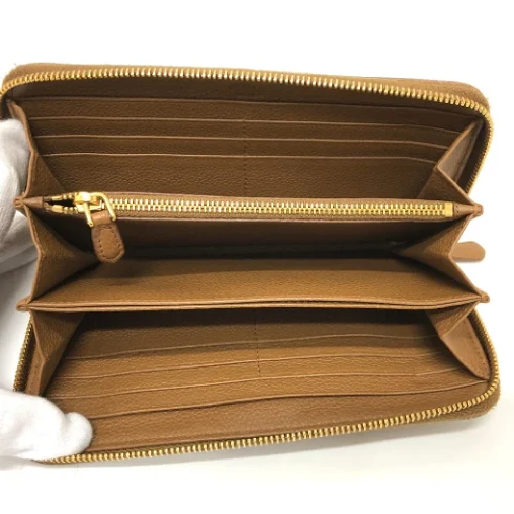 Prada Vintage Pre-owned Leather wallets Brown Dames