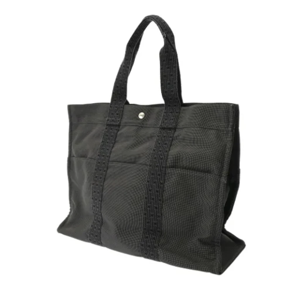 Hermès Vintage Pre-owned Canvas handbags Gray Dames