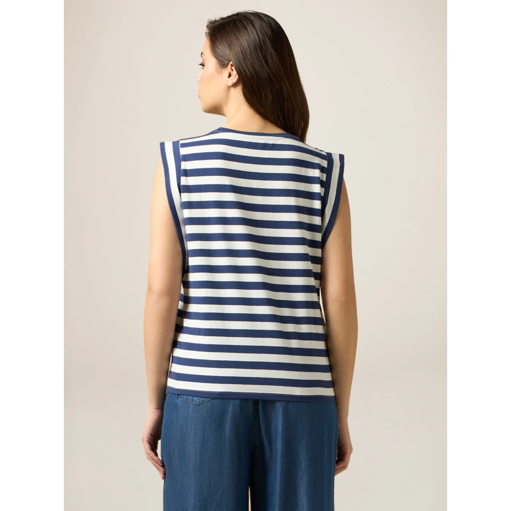 Oltre Gestreept T-shirt Multicolor Dames