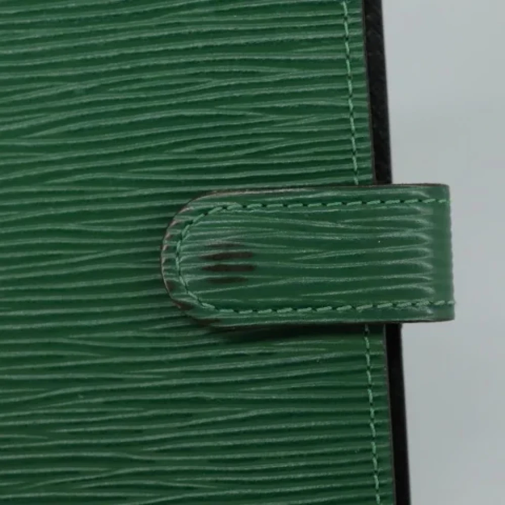 Louis Vuitton Vintage Pre-owned Leather home-office Green Dames