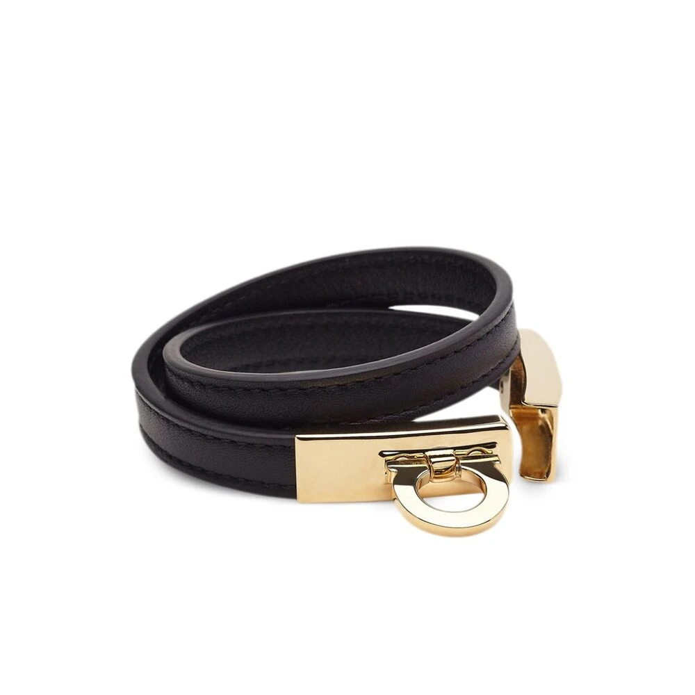 Salvatore Ferragamo Twisted Band Gancini Buckle Sieraden Black Dames