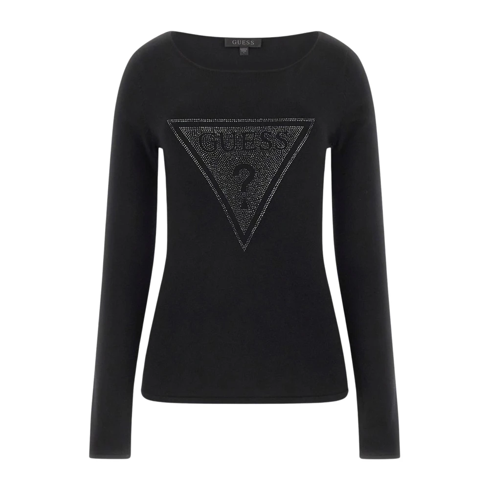 Guess Zwarte T-shirts en Polos Collectie Black Dames