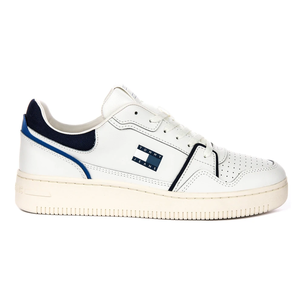 Tommy Jeans Men's White Sneakers, 9 Uk, Tjm Retro Baskt Trainers