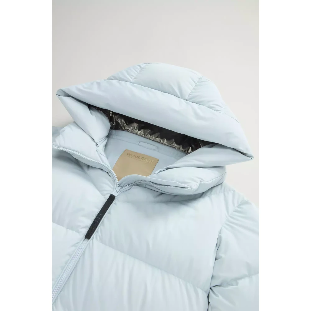 Woolrich Long Down Stretch Parka Pearl Blue Dames