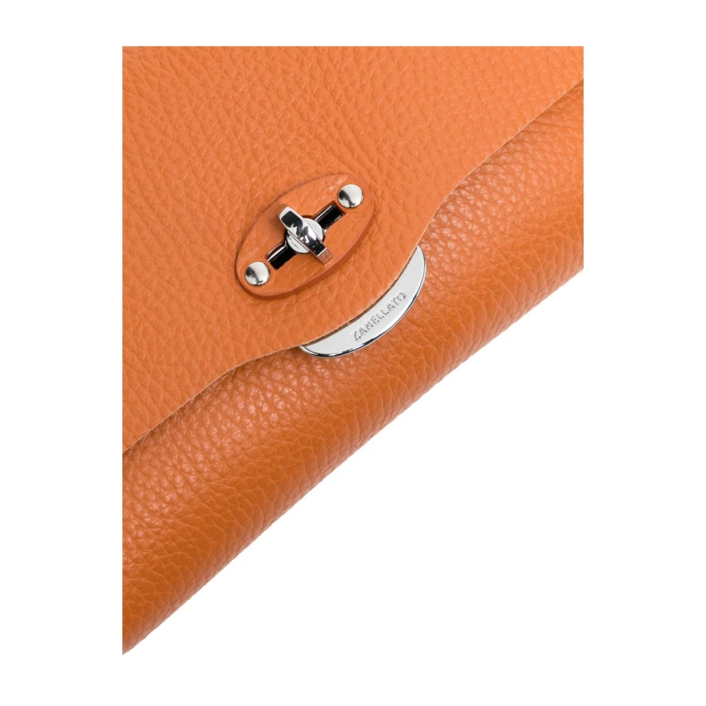 Zanellato Oranje Leren Clutch Tas Orange Dames