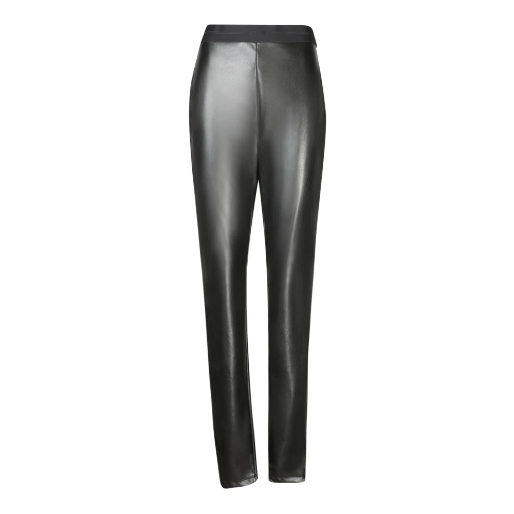 Msgm Zwarte Broek Pantalone Pants Black Dames