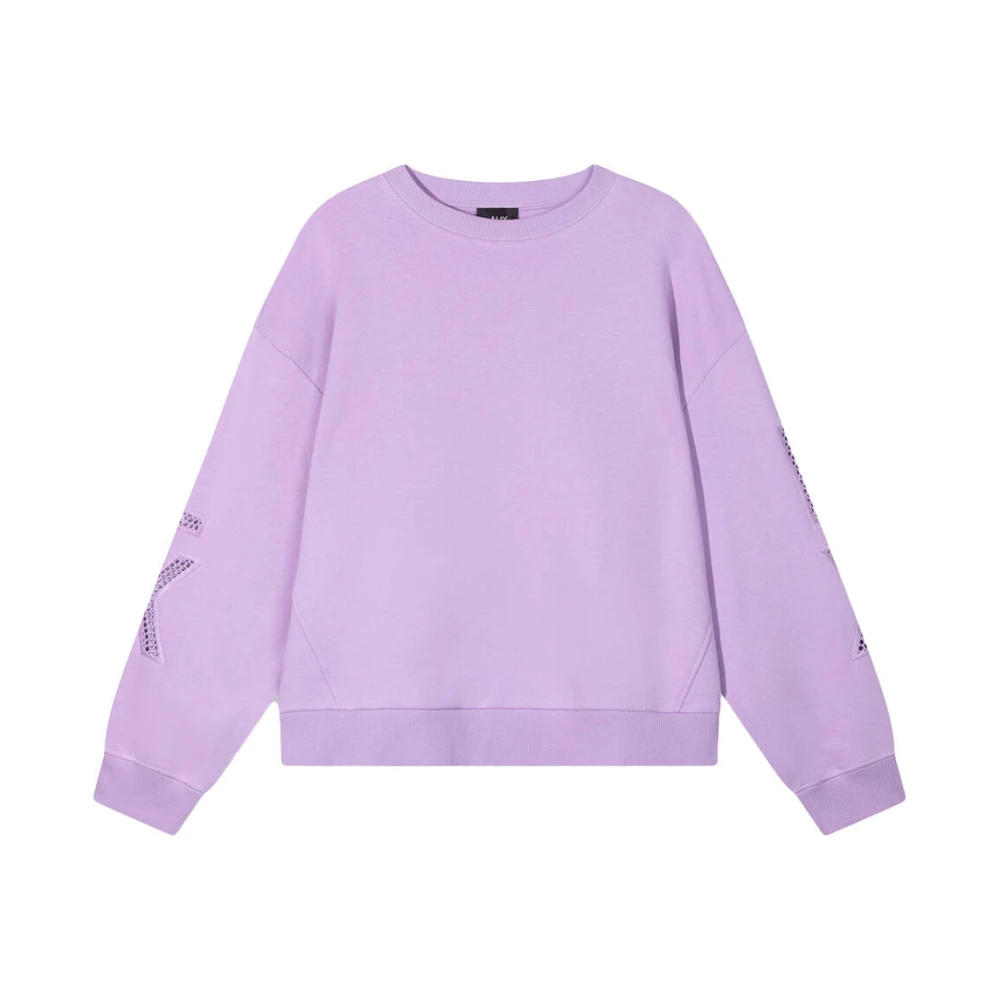 Alix The Label Mesh Sweater Purple Dames