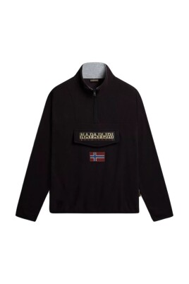 veste-polaire-noire-sans-capuche-a-demi-zip