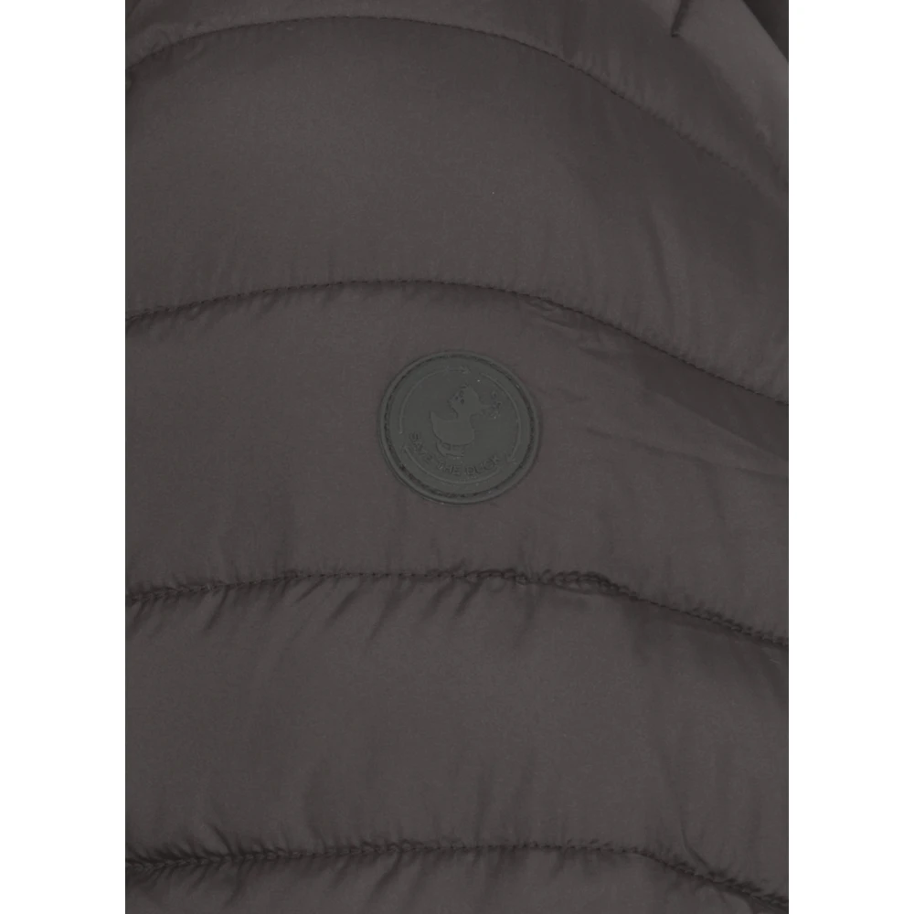 Save The Duck Zwarte Gewatteerde Jas Met Capuchon Black Heren