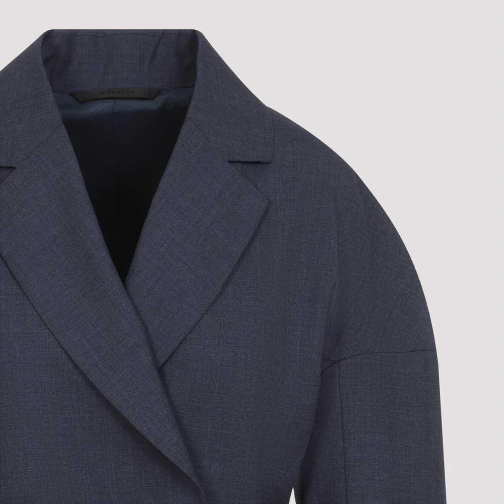 Givenchy Slim Fit Jas Blue Dames