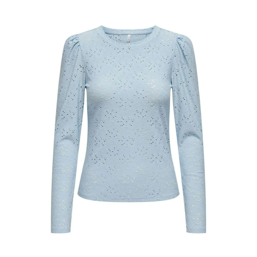 Only Clear Sky Puff Top Blue Dames