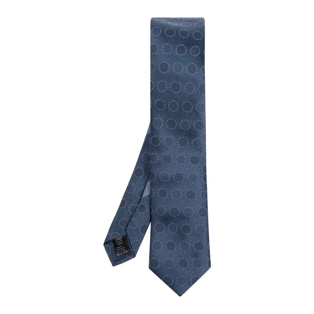Dolce & Gabbana Zijden stropdas met stippenpatroon Blue Heren