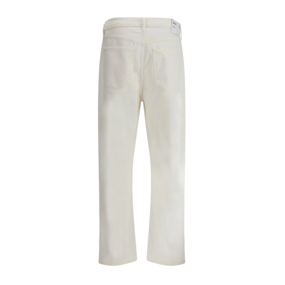 Agolde Casual Loose Fit Jeans met Vijf Zakken White Heren
