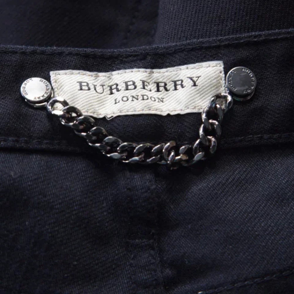 Burberry Vintage Pre-owned Fabric jeans Black Dames