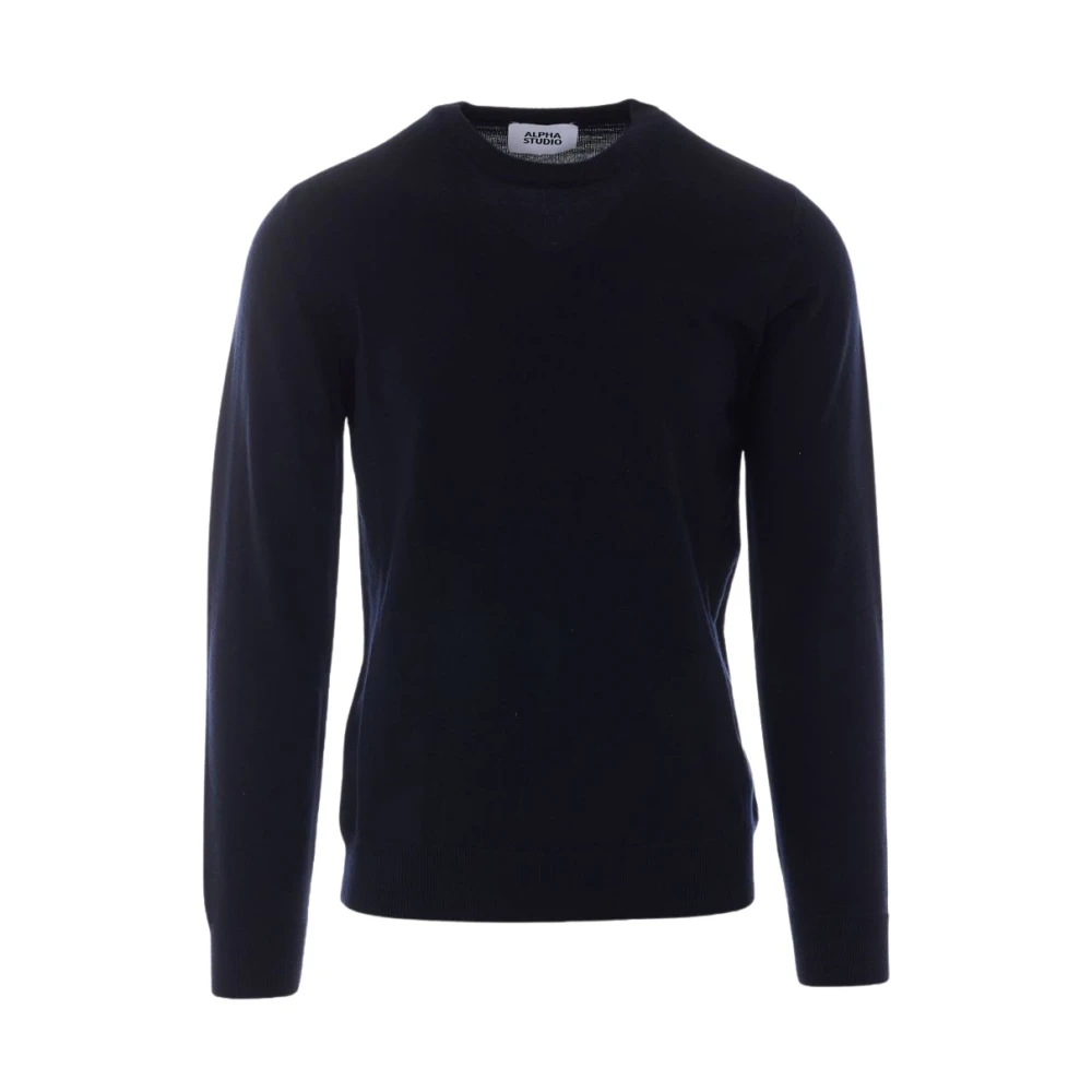 ALPHA STUDIO - Maglione in lana blu - Uomo - Taglia 48 - Immagine 2
