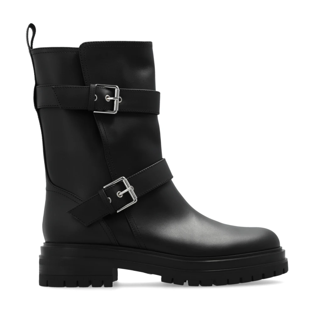 Gianvito Rossi Black Ankle Boots Thiago - Female - Lace-Up Boots - 3 Uk - Shoes