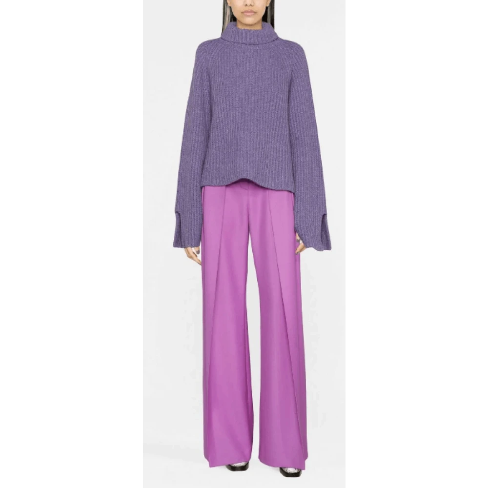 Khaite Amethyst Cashmere Roll-Neck Sweater Purple Dames